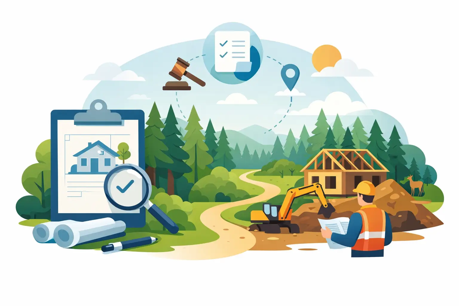 Permisos para construir en bosque sin tropiezos